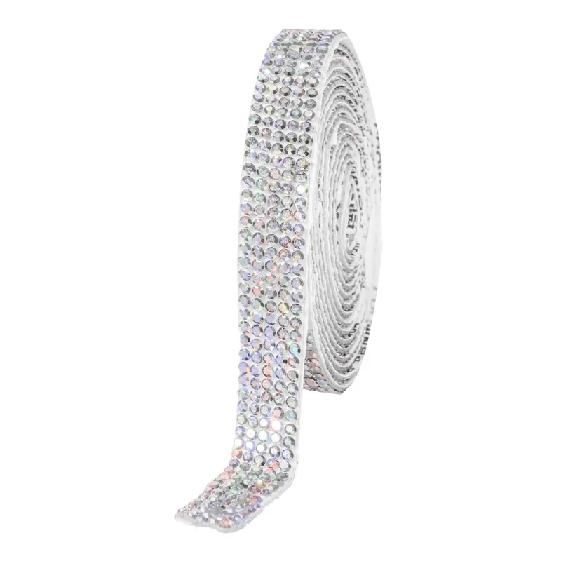 Instant Buy Decostar™ Rhinestone Diamond Adhesive Strips 0.4" - White Iridescent