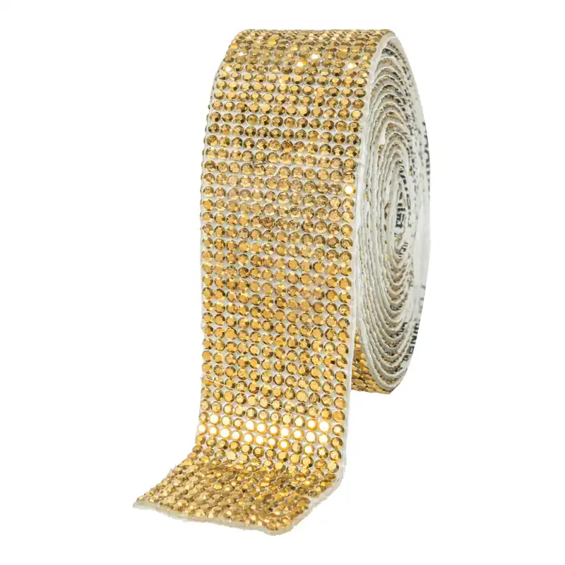 Don’t Miss Out Decostar™ Rhinestone Diamond Adhesive Strips 1.06" - Gold