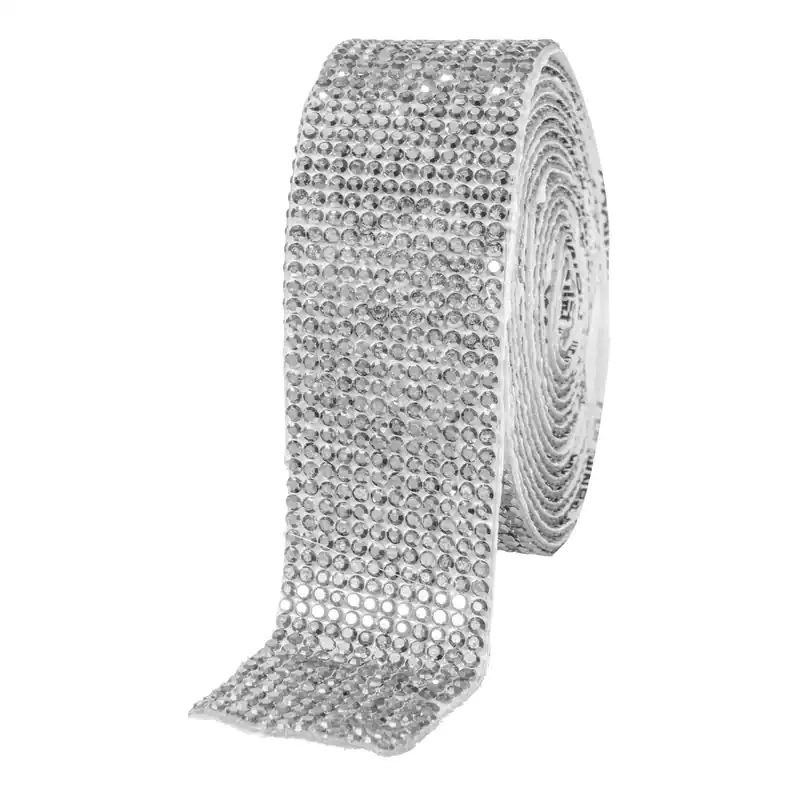 Decostar™ Rhinestone Diamond Adhesive Strips 1.06" - Silver Fan Favorite