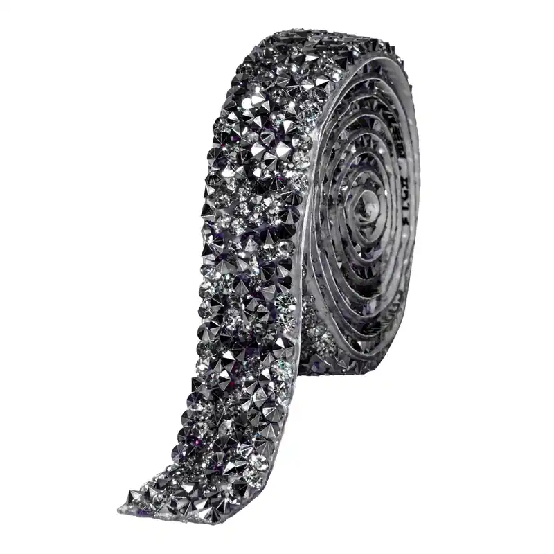 Decostar™ Crystal Rhinestone Adhesive Strips 0.6" - Black Factory Price