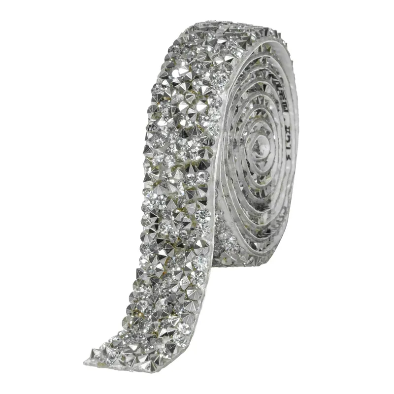 Exclusive Offer Decostar™ Crystal Rhinestone Adhesive Strips 0.6" - Silver