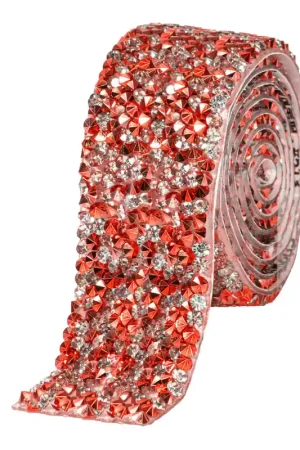 While Supplies Last Decostar™ Crystal Rhinestone Adhesive Strips 1.2" - Red