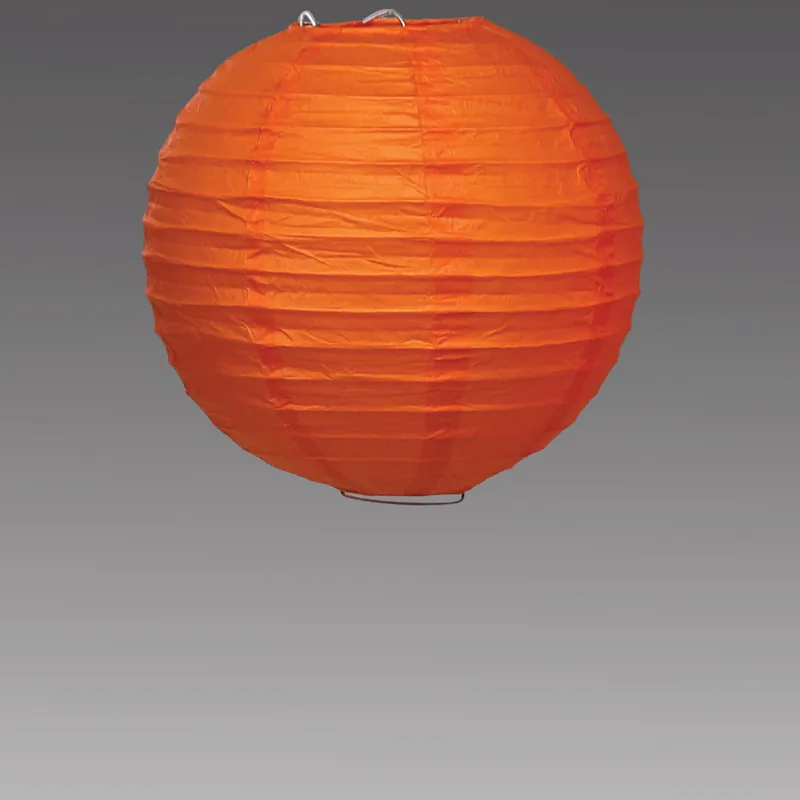 Fan Favorite Decostar™ Paper Lantern 8" - Orange - 36 Pieces