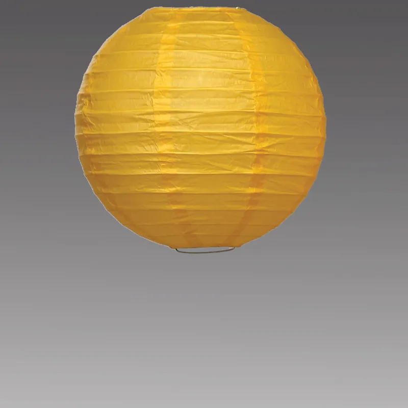 Certified Decostar™ Paper Lantern 8" - Yellow - 36 Pieces