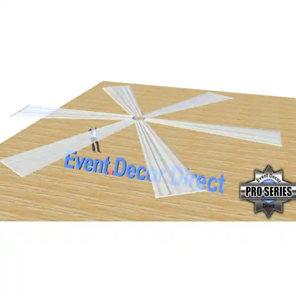 High Quality 21ft 6-Panel Sheer Fabric Ceiling Draping in Assorted Colors