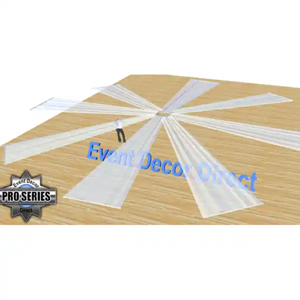 Instant Buy 21ft 8-Panel Sheer Fabric Ceiling Draping in Assorted Colors