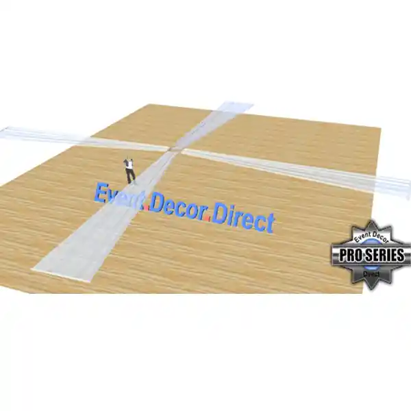 Crafted 30ft 4-Panel Sheer Fabric Ceiling Draping in Assorted Colors
