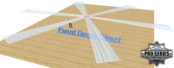 Bulk Order 30ft 6-Panel Sheer Fabric Ceiling Draping in Assorted Colors