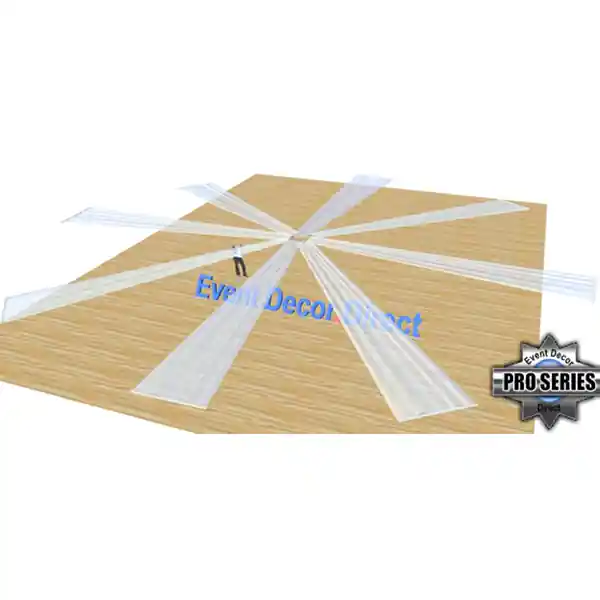 Bargain 30ft 8-Panel Sheer Fabric Ceiling Draping in Assorted Colors