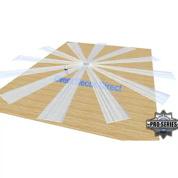 30ft 12-Panel Sheer Fabric Ceiling Draping in Assorted Colors Affordable