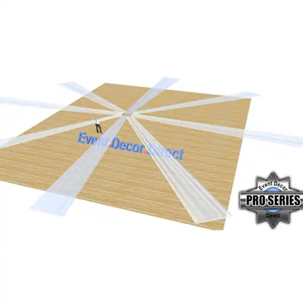 Buy Today 40ft 8-Panel Sheer Fabric Ceiling Draping in Assorted Colors