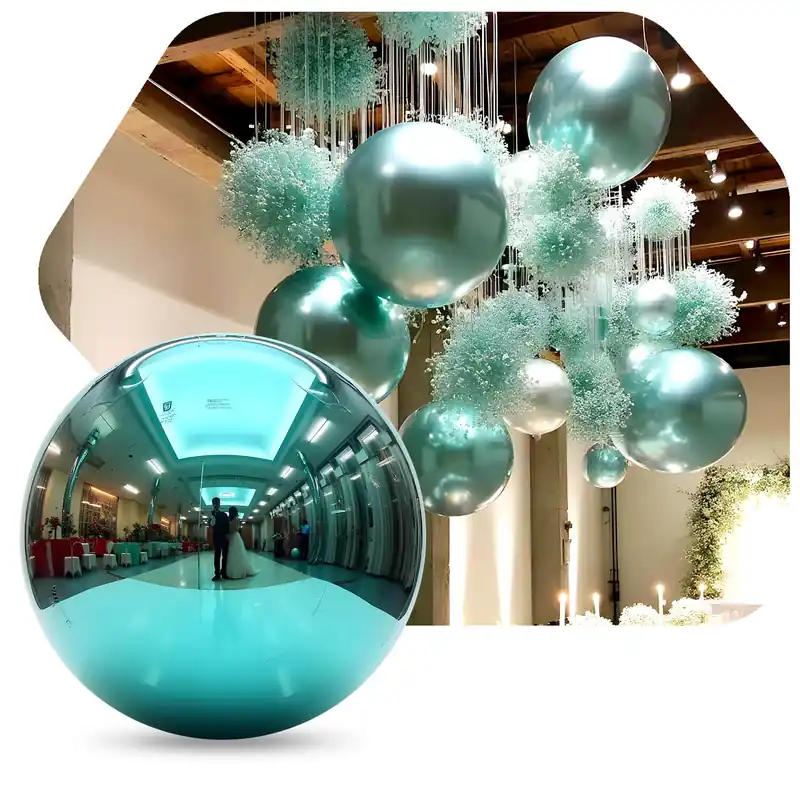 Exclusive Offer Teal Inflatable Mirror Ball / Sphere - Choose your Size!