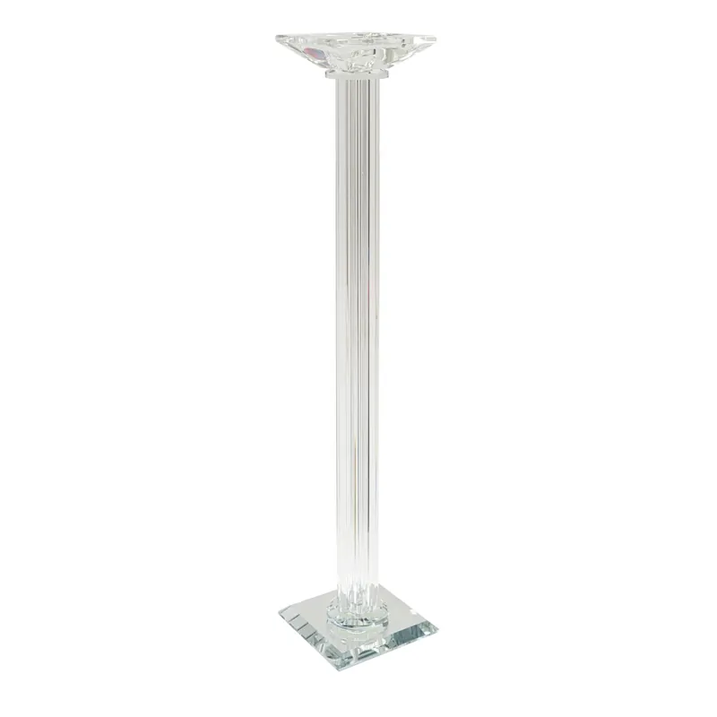 Limited Edition Decostar™ Crystal Pillar Candle Holder With Mirror Base 21¾"