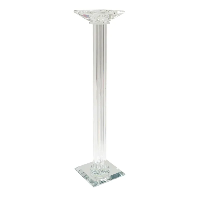 Original Decostar™ Crystal Pillar Candle Holder With Mirror Base 18"