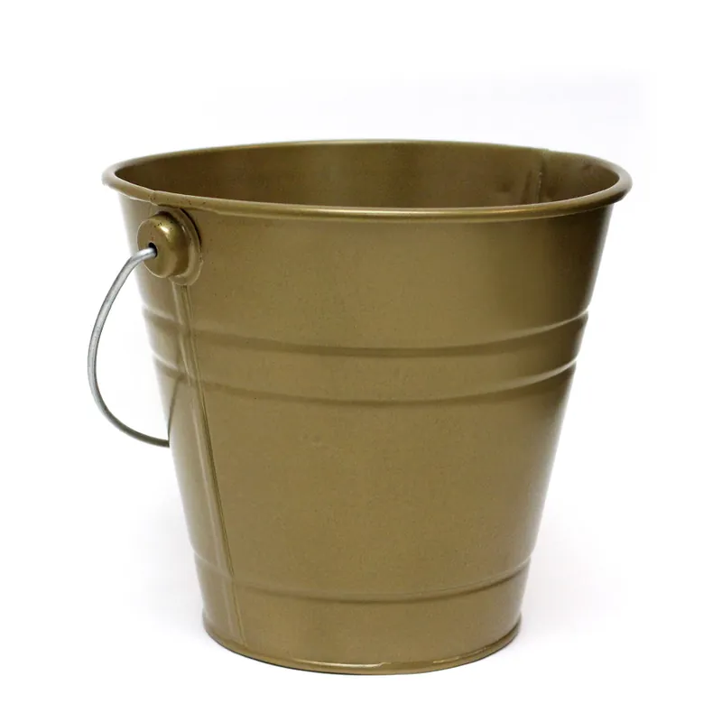Decostar™ Metal Pail Bucket 5½ "- Gold - 12 Pieces Trending
