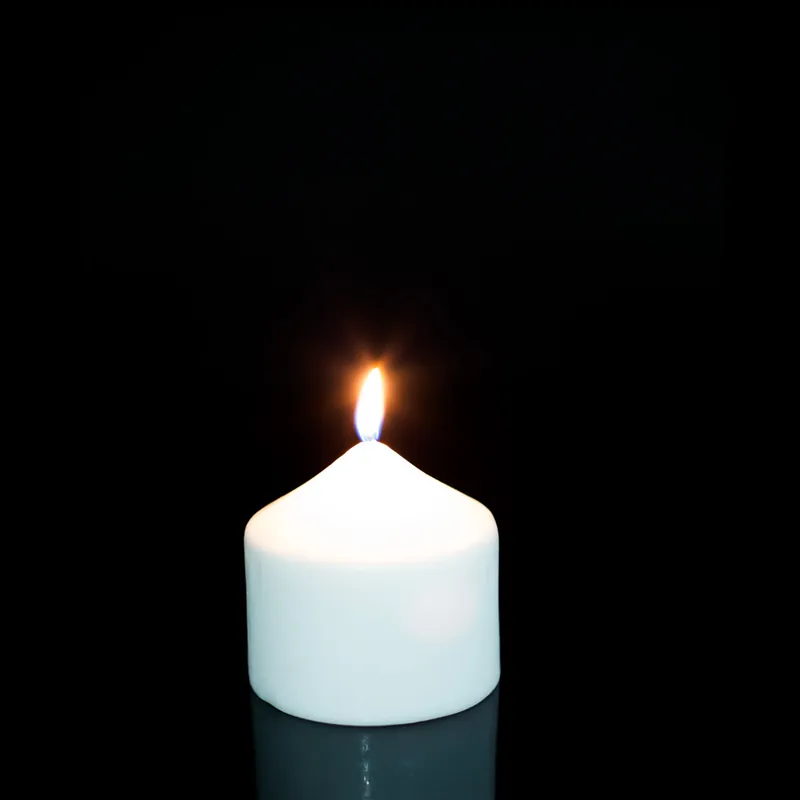 Decostar™ Dome Top Press Unscented Pillar Candle 3" x 3" - 48 Pieces - White Bulk Order