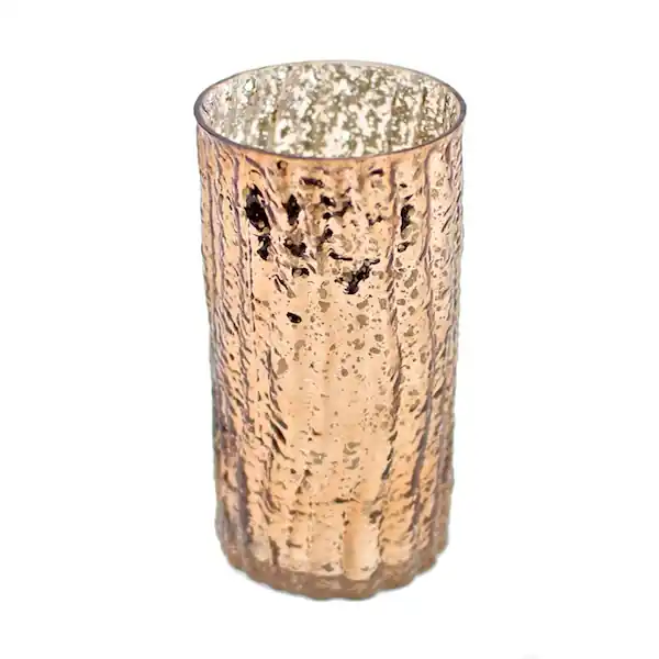 DecoStar™ 6" Glam Wavy Etched Pattern Mercury Glass Candle/Votive Holder - Bronze Hot Picks
