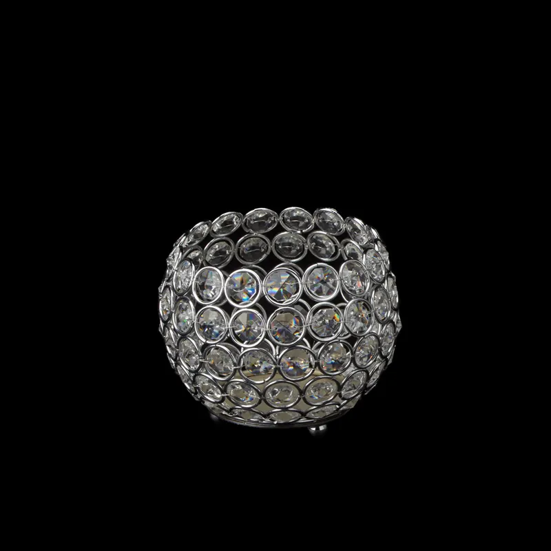 Warranty Included Decostar™ Crystal Ball Votive Candle Holder 5" - Silver
