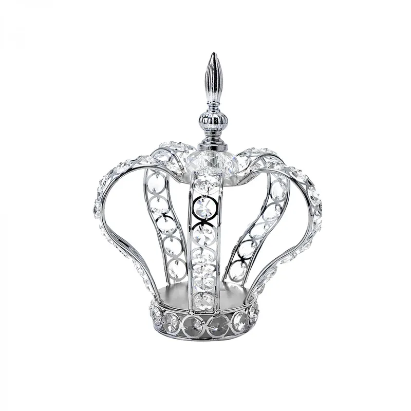 Time-Limited Decostar™ 8¾in Crystal Beaded Crown Centerpiece - Silver