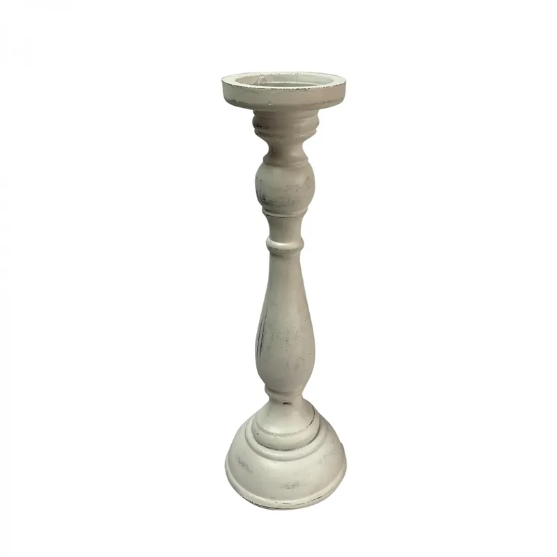 Decostar™ Rustic Candle Holder 14" - White Low Price