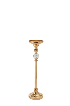 Wholesale Decostar™ 23¼ Metal Centerpiece Stand with Crystal Accent - Gold