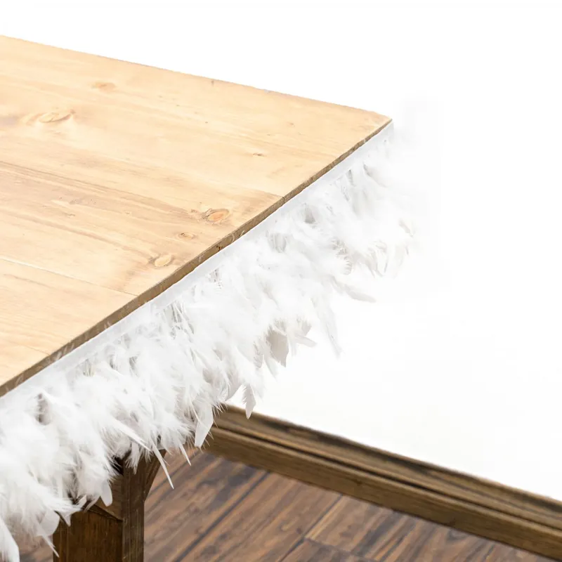 Clearance Decostar™ Turkey Feather Table Trimming - 39" - White
