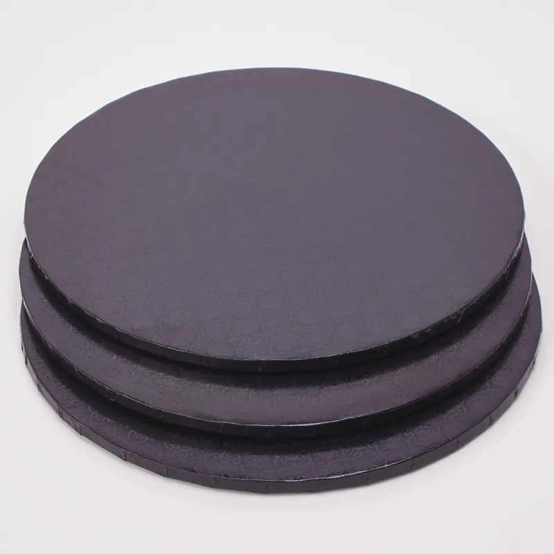 Decostar™ Foil Covered Cake Drum 16" 5pc/pack - Black Trusted Brand