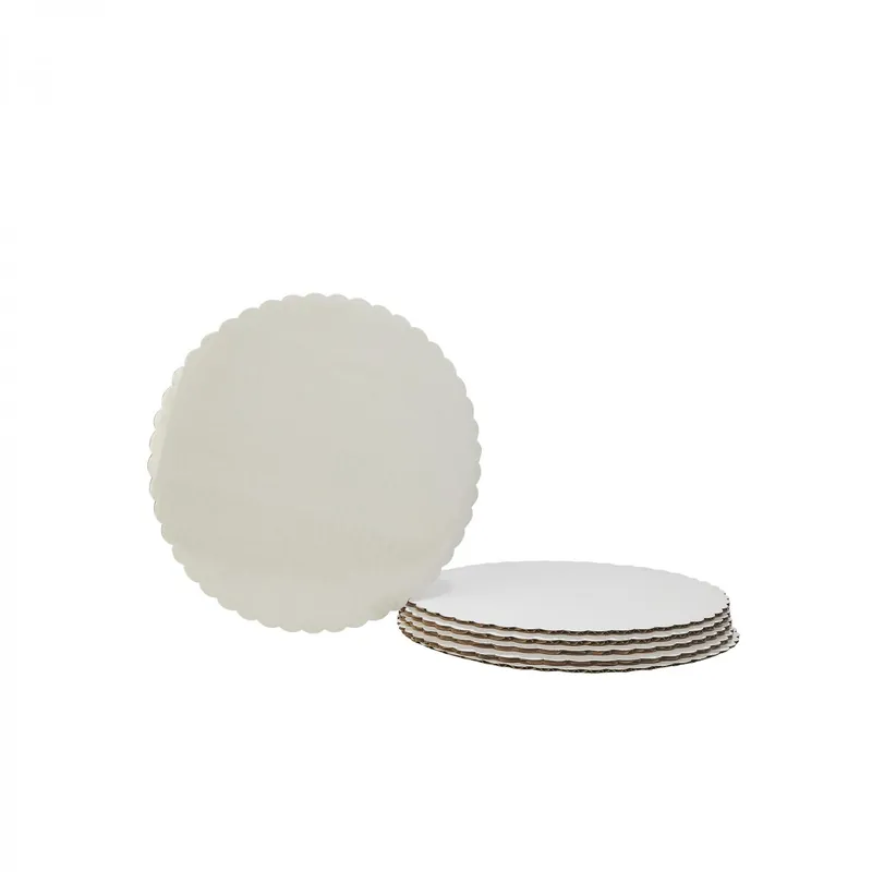 Decostar™ Foil Covered Cake Board 10" 6pc/pack - White Original