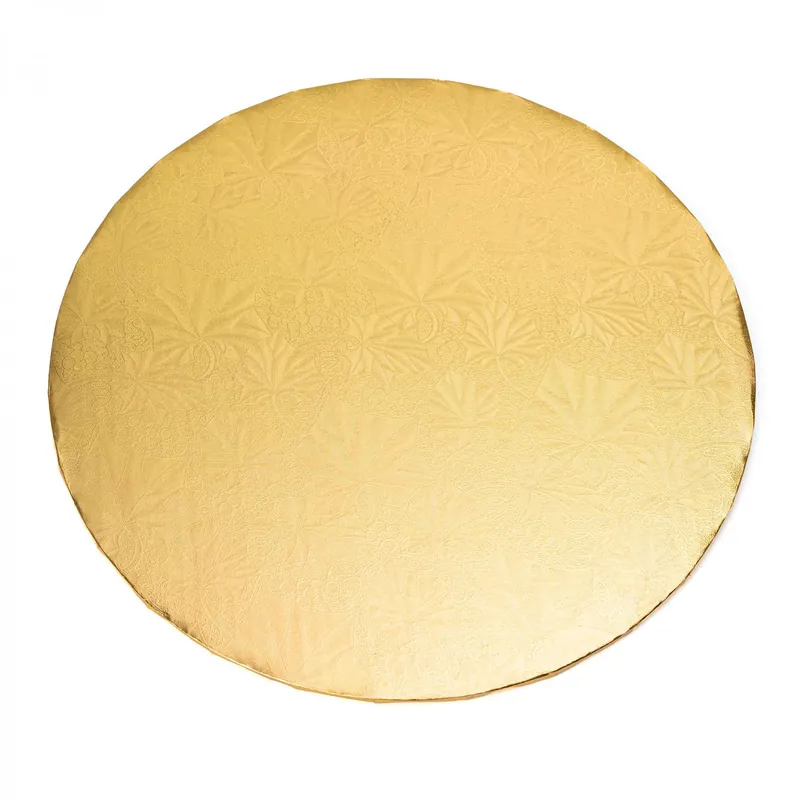 Decostar™ Foil Covered Cake Board 12" 5pc/pack - Gold Genuine