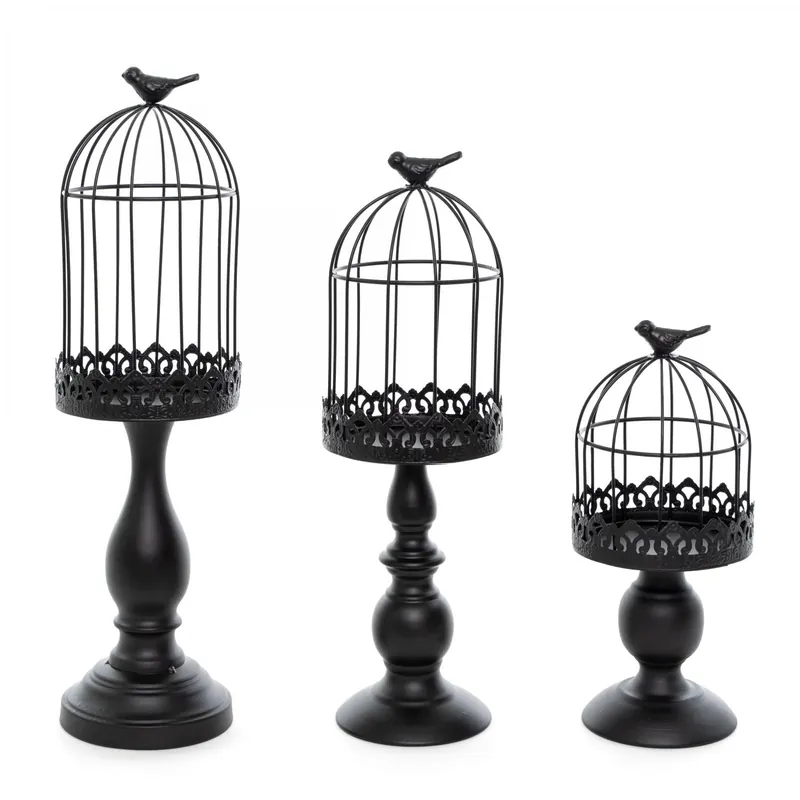 Clearance Decostar™ Metal Lantern Set 3pc/set - Black