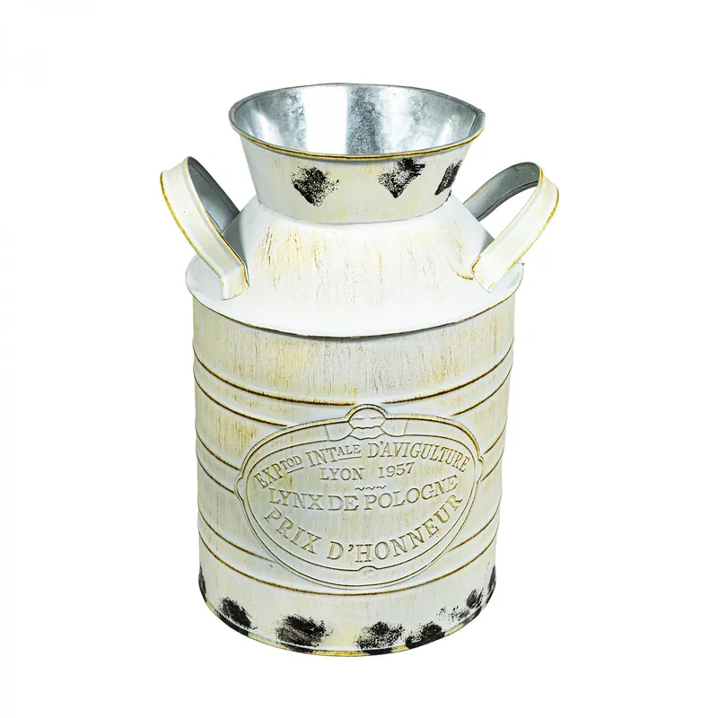 Decostar™ Galvanized Farmhouse Jug - White Professional Grade