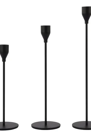 Weekend Sale Decostar™ Metal Candle Holder Stand 3pc Set - Black