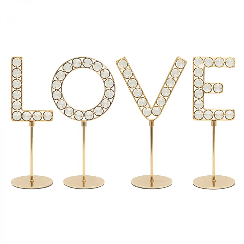 Decostar™ Crystal Beaded Tabletop Letter "LOVE" 9½" - Gold Latest