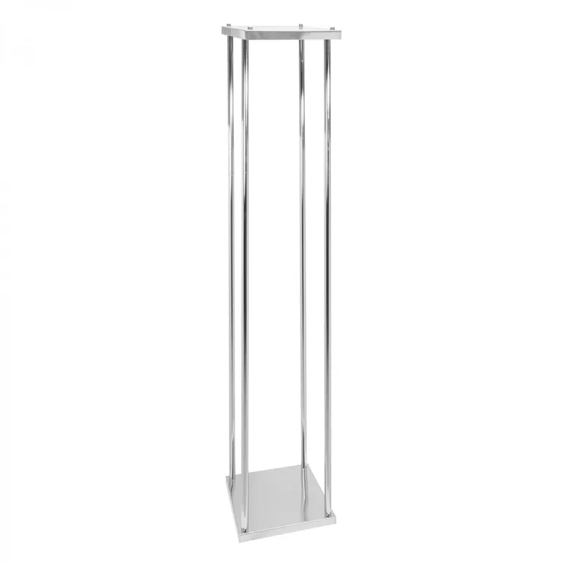 Luxury Decostar™ Metal Pillar Flower Stand 60" - Silver