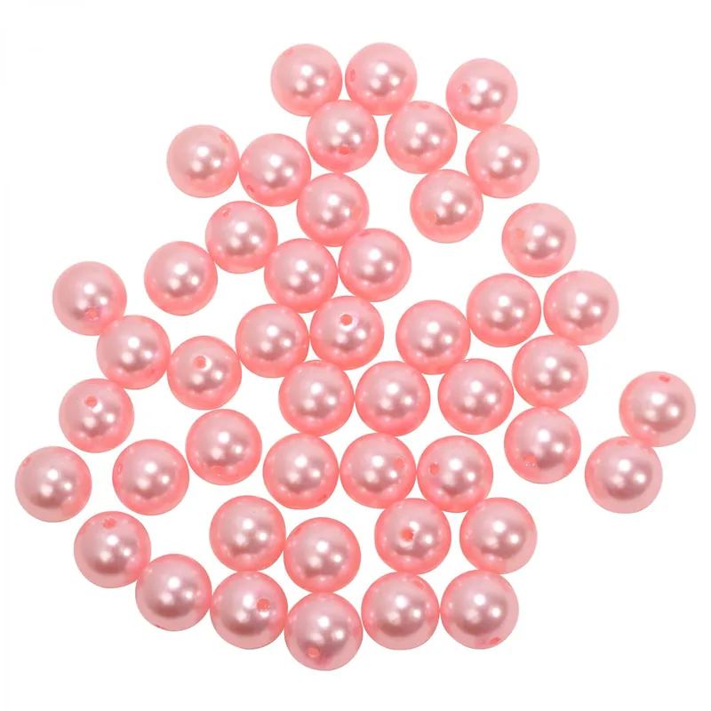 Top Pick Decostar™ 20mm Craft Pearl Beads With Hole 454g/Bag - Pink