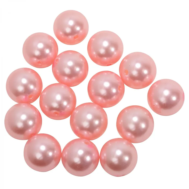 Decostar™ 30mm Craft Pearl Beads With Hole 454g/Bag - Pink Exclusive Offer