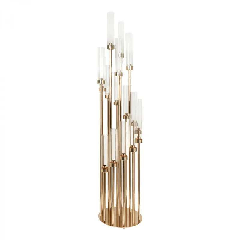 Decostar™ Round Sixteen Arm Cluster Candle Holder 58"- Gold Wholesale