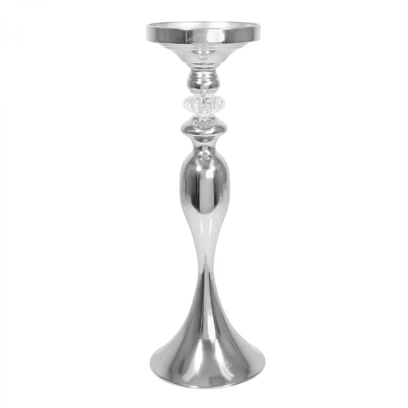 Decostar™ Metal Mermaid Floral Stand Riser with Crystal 20" - Silver Limited Edition