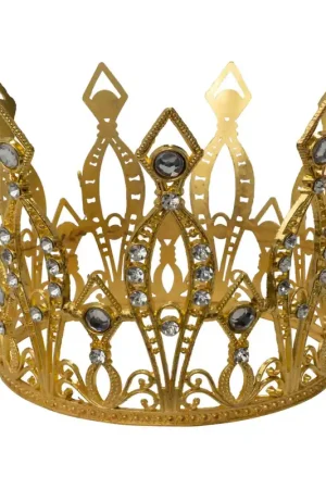 Weekend Sale Decostar™ Metal Royal Crown with Rhinestones - Gold