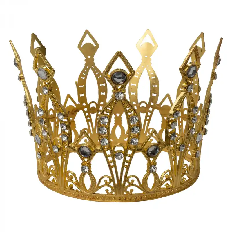 Weekend Sale Decostar™ Metal Royal Crown with Rhinestones - Gold