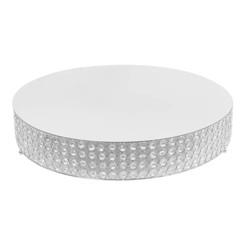 Decostar™ Crystal Round Cake Stand 22" - Silver Get Yours