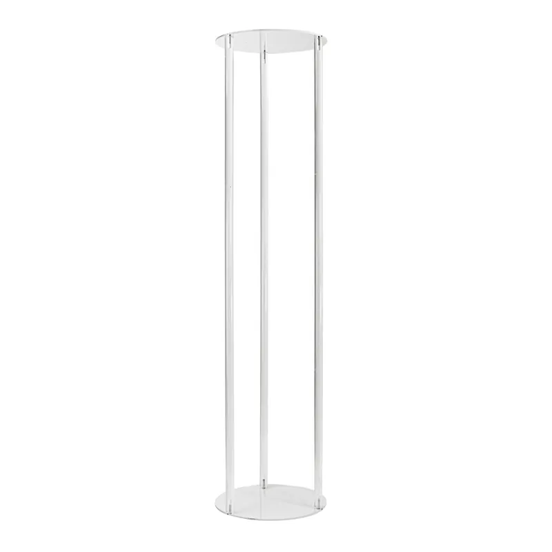 Decostar™ Modern Round Acrylic Floral Riser 40€œ - Clear Next Day Delivery
