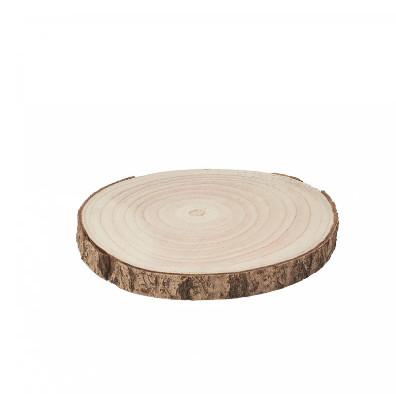 Authentic Decostar™ 9in Natural Wood Slices - Brown