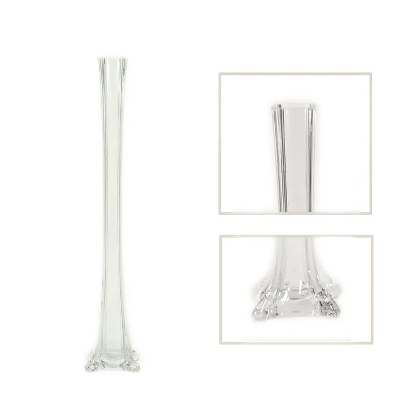 Decostar™ Glass Eiffel Tower Vase 20" - 12 Pieces - Clear Editor’s Pick