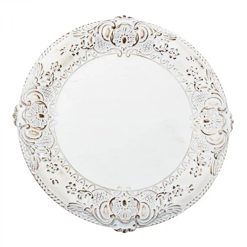 Editor’s Pick Decostar™ Victorian Edge Plastic Charger Plate 13" - 24 Pieces - White