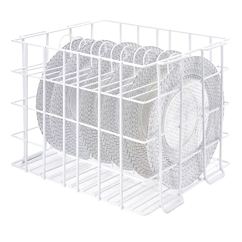 Price Drop Decostar™ Metal Charger Plate Rack for Easy Transport & Storage