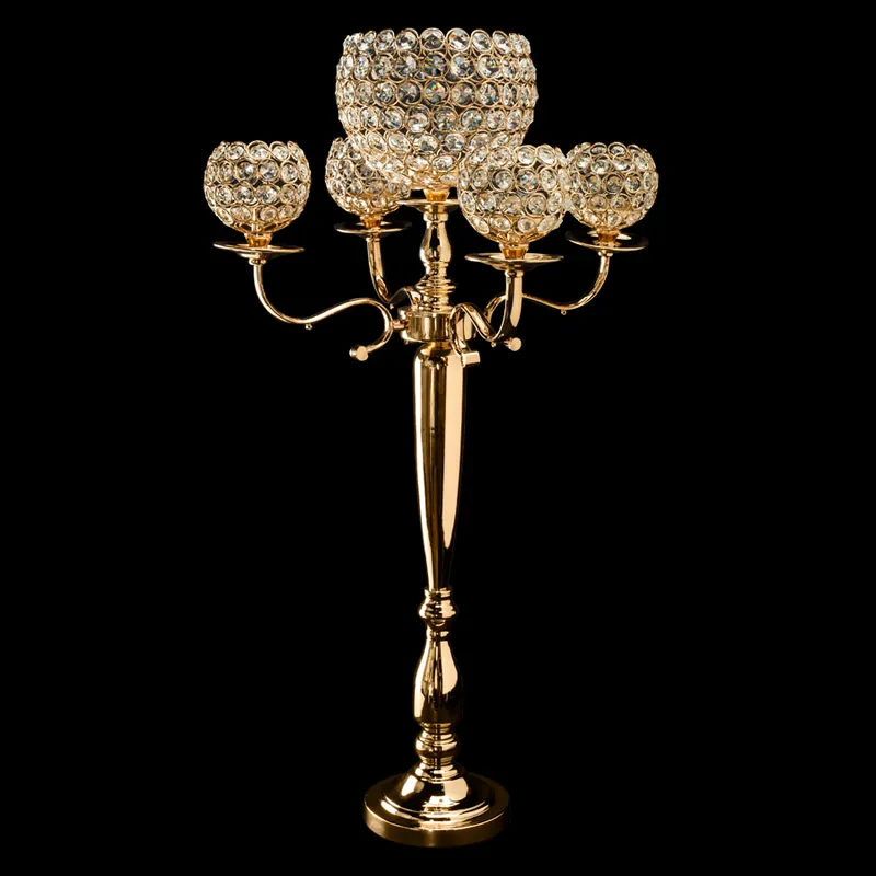 Decostar™ Crystal Candle holder - Gold Modern