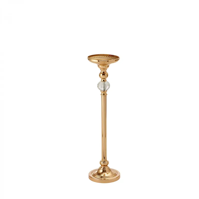 Bulk Order Decostar™ 26¾in Metal Centerpiece Stand with Crystal Accent - Gold