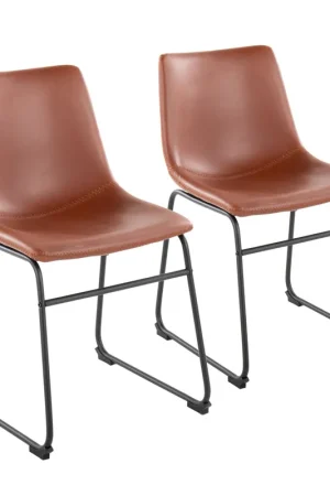 Authentic Duke Side Chair - Set of 2 Brown By LumiSource