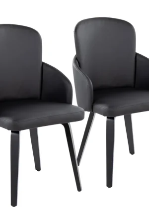 Best Seller Dahlia Dining Chair - Set of 2 Black By LumiSource - CH-DAHLIA2-W BKBK